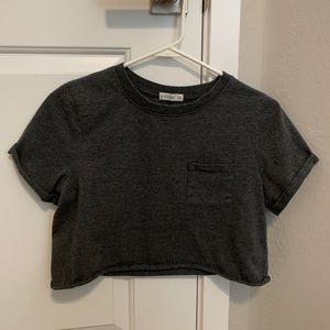 Grey Cotton On Crop Tee Small